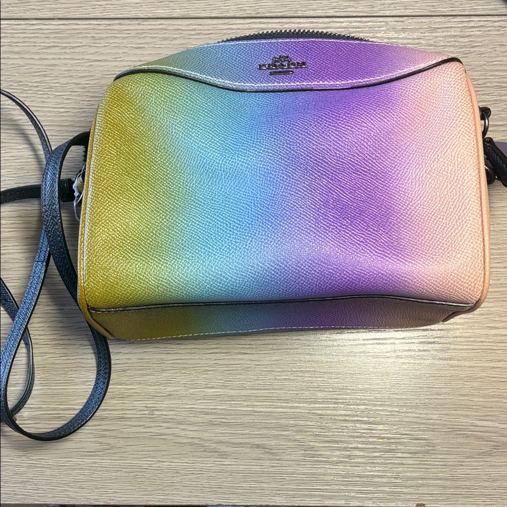 NWT Coach Mini Bennett Crossbody Shoulder Bag Purse Rainbow Ombré 91456